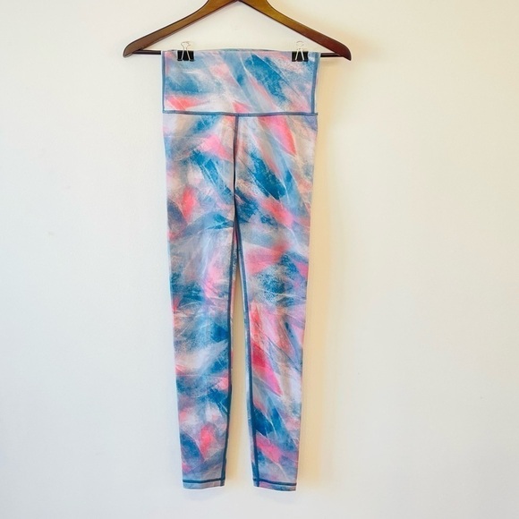 ❤️ IVIVVA BY LULULEMON Girl’s Blue Pink Legging M22 - Picture 1 of 6